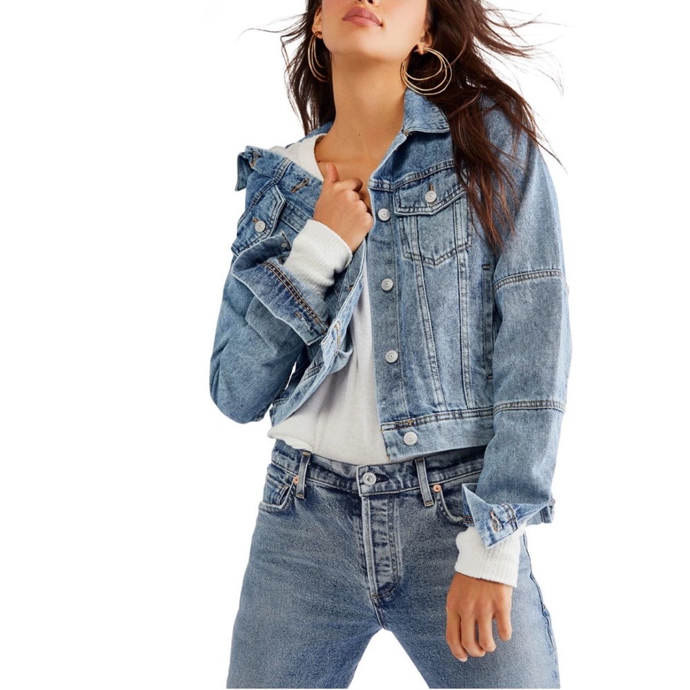 Women's Free People Rumors Denim Jacket - M